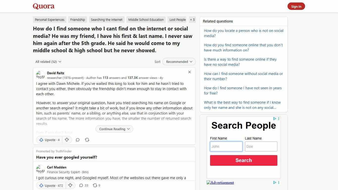 How to find someone who I cant find on the internet or social media - Quora
